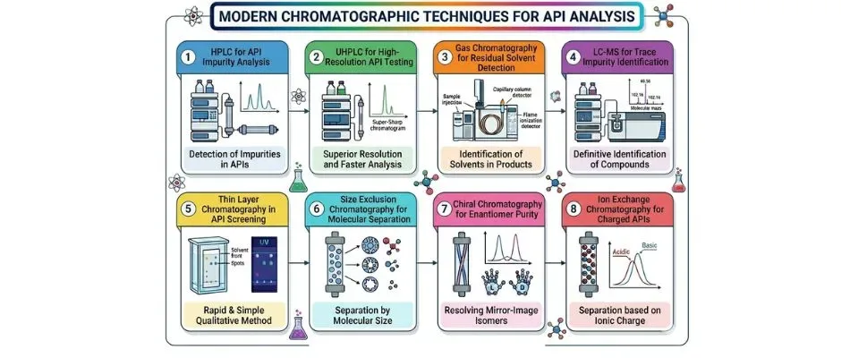 major chromatography techniques used in api purity testing