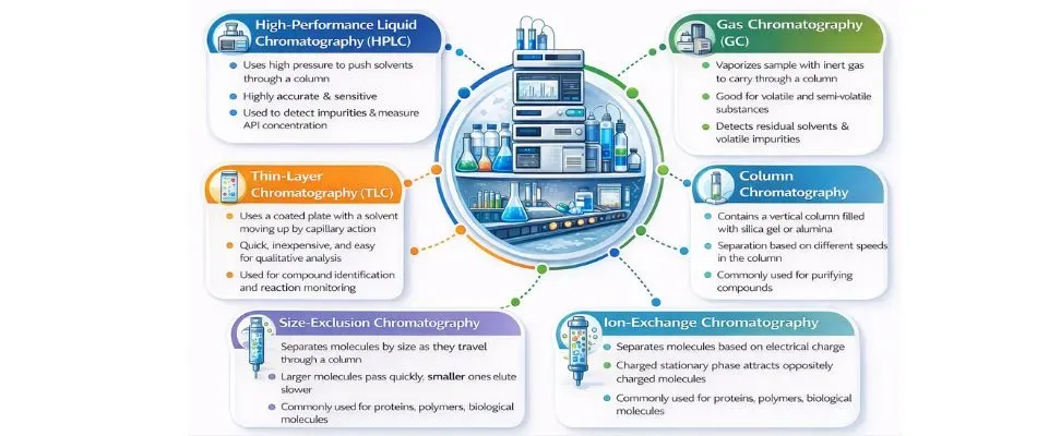the different types of chromatography