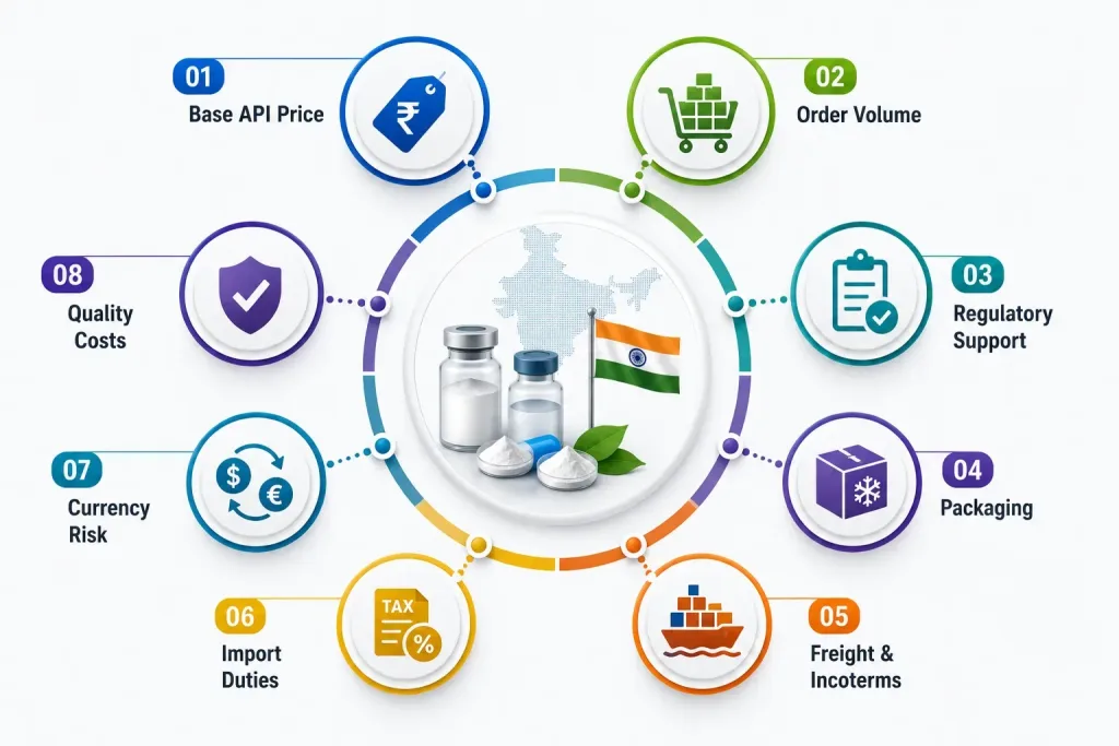 cost factors when buying bulk apis from india