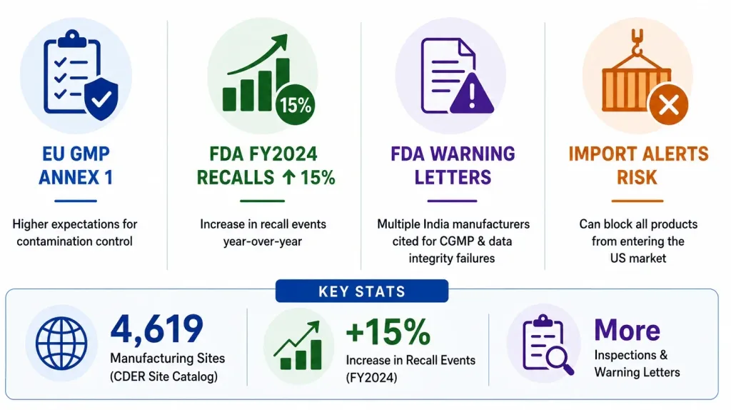 regulatory agencies are increasingly strict about contamination control